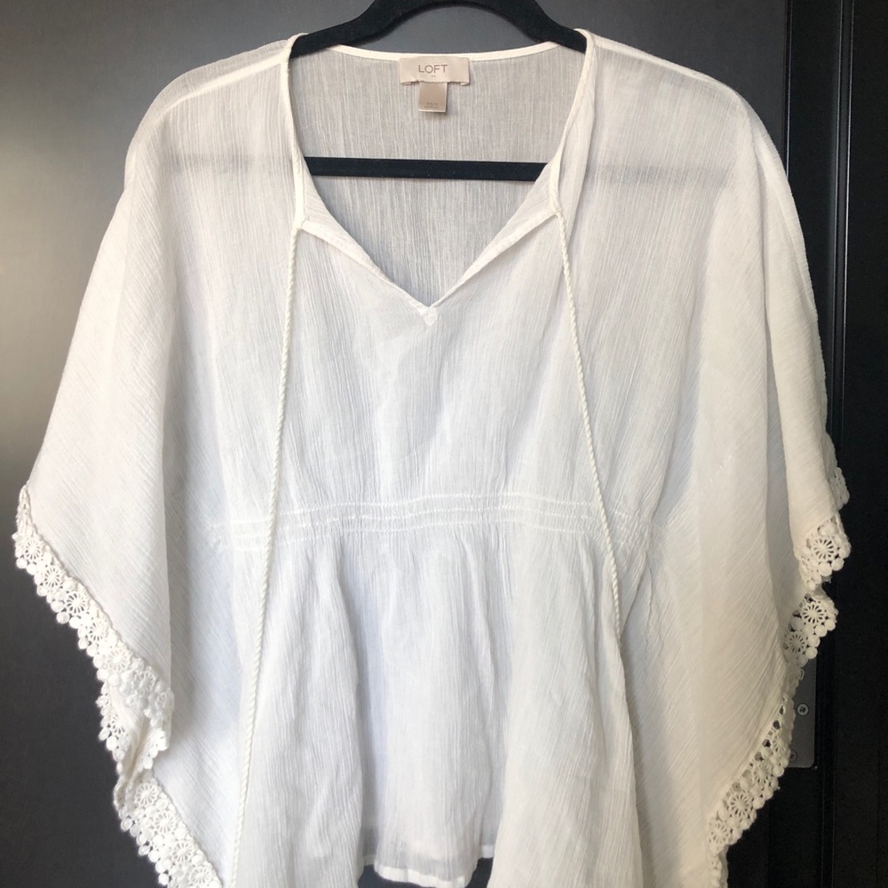 LOFT White Swim Cover Up